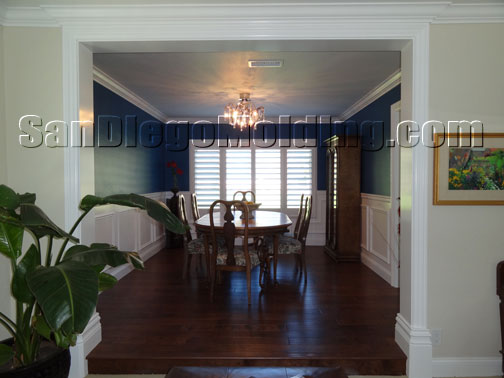 Crown molding, Wainscoting, Doorways, Window casing